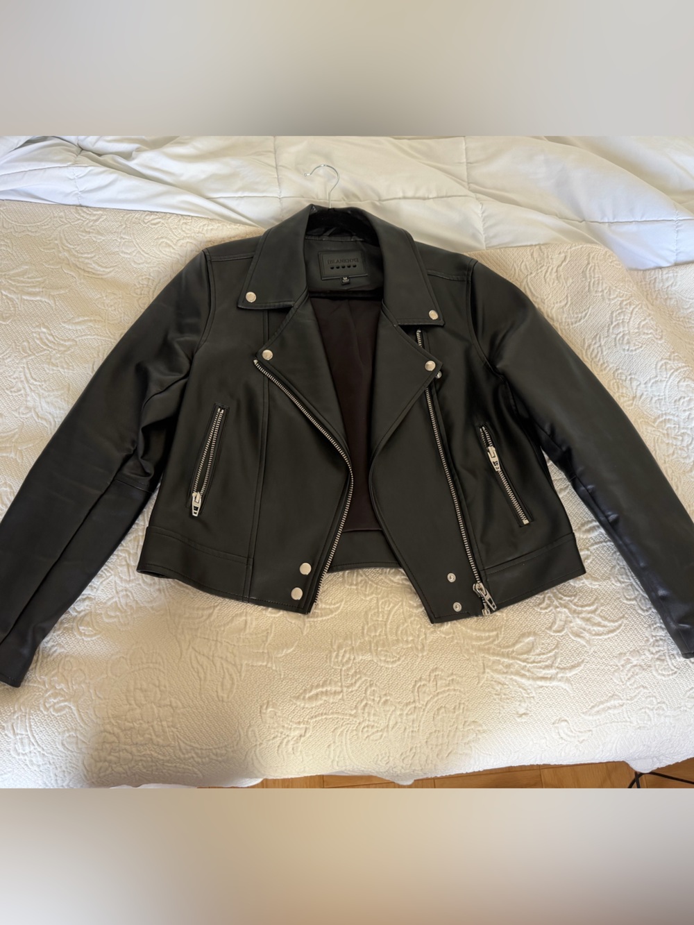 Blank NYC Black Leather Biker Jacket